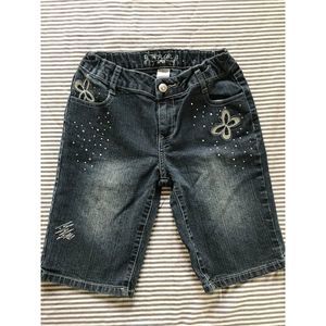 🌵Total Girl Butterfly Denim Shorts Girls 12 Jeans